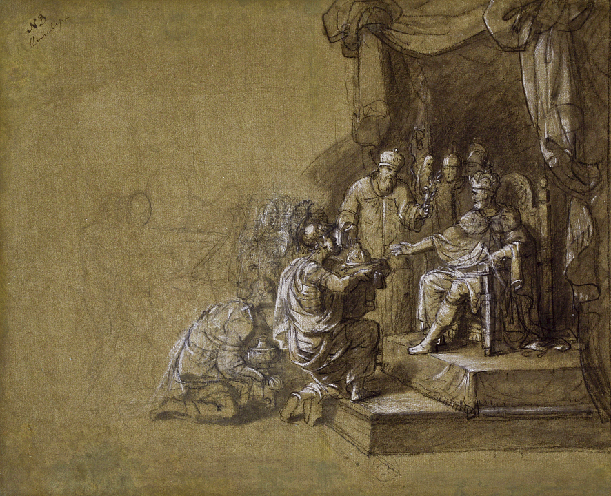 А.Л. Витберг. Эскиз на библейскую тему «Подношение даров царю»