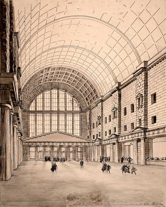 Фомин И.А. Конкурсный проект Николаевского вокзала. Вестибюль. Санкт-Петербург. 1912 г. Из собрания Музея архитектуры им. А.В. Щусева