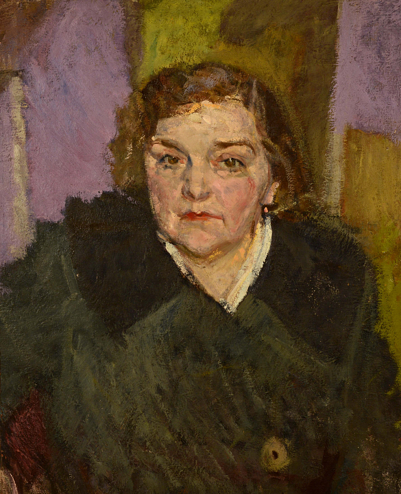 Портрет Анны Мельниковой. 1940-е. Холст, масло. Архив Дома Мельникова