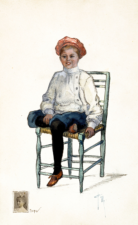 Ф.О. Шехтель. Портрет дочери Веры. 1900-е гг. Из собрания Музея архитектуры им. А.В. Щусева