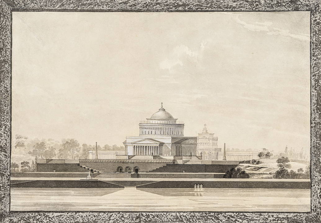 А.Л. Витберг. г. Москва. Храм Христа Спасителя. Вид ансамбля Храма Христа Спасителя со стороны Москвы-реки