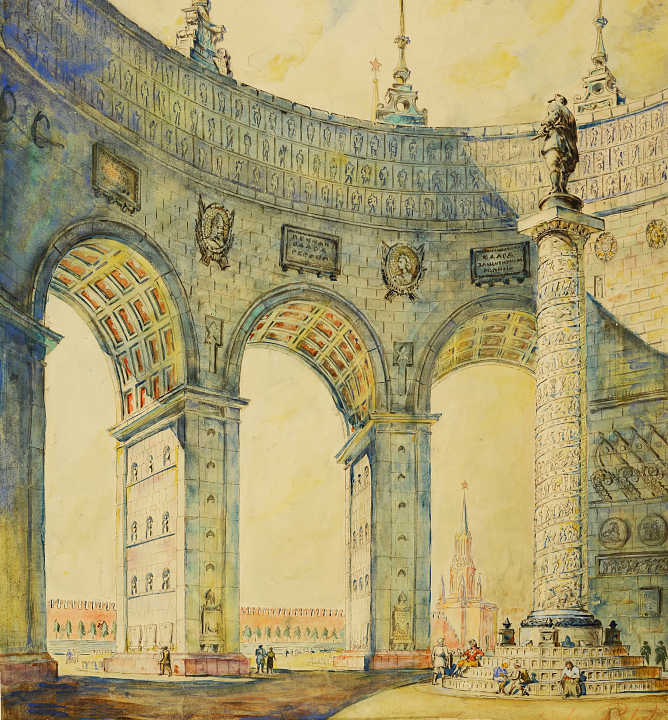 Л. В. Руднев Музей Отечественной войны. Конкурсный проект. г. Москва, Красная площадь. 1943 г.