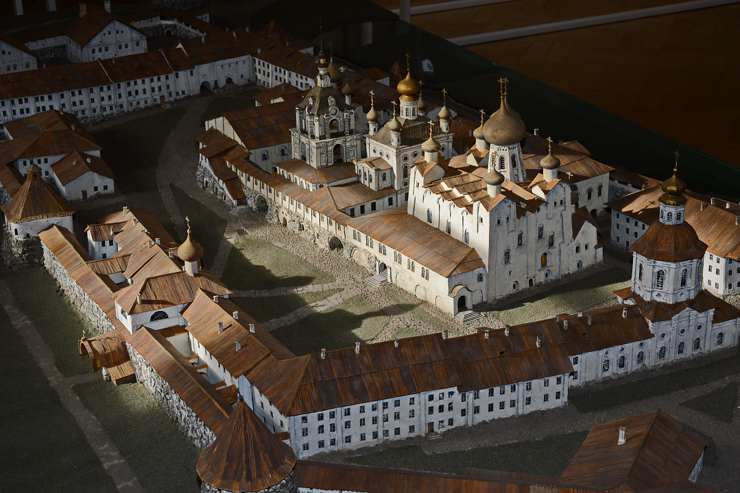 П.В. Любимский по обмерам О.Д. Савицкой. Соловецкий монастырь. Реконструкция на ХIХ в. Макет, 1981