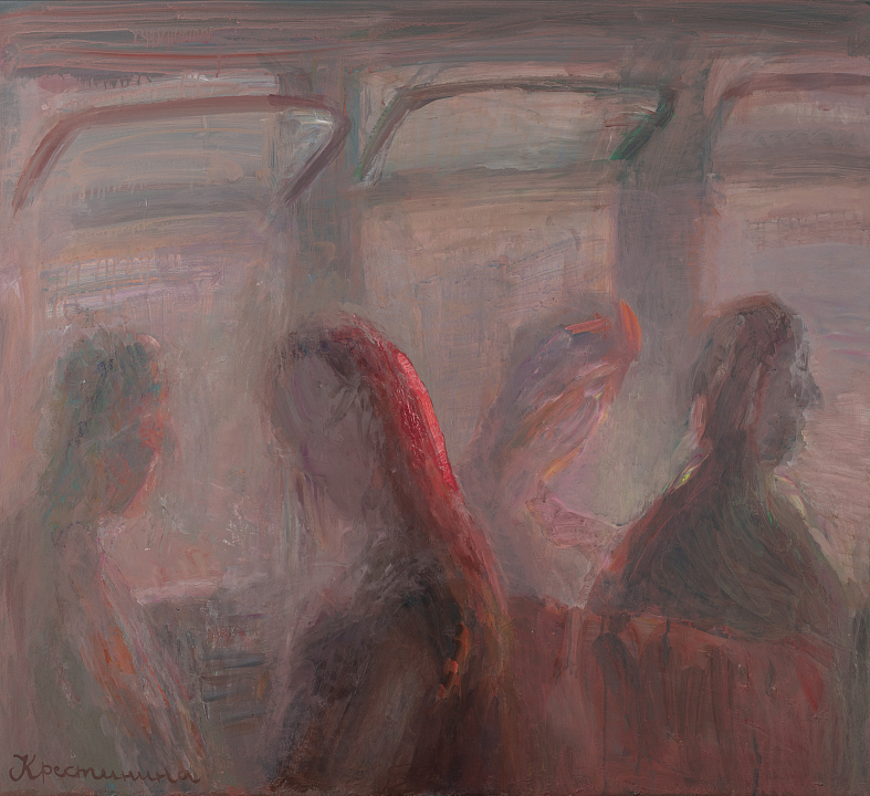 Н. Крестинина, «Закат». Из серии «Общественный транспорт», 2025