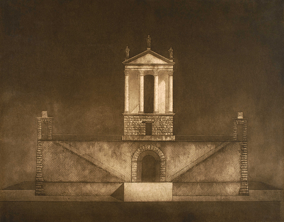 И.В. Жолтовский. Проект Морского вокзала в Мацесте, 1936. Фасад. Репродукция