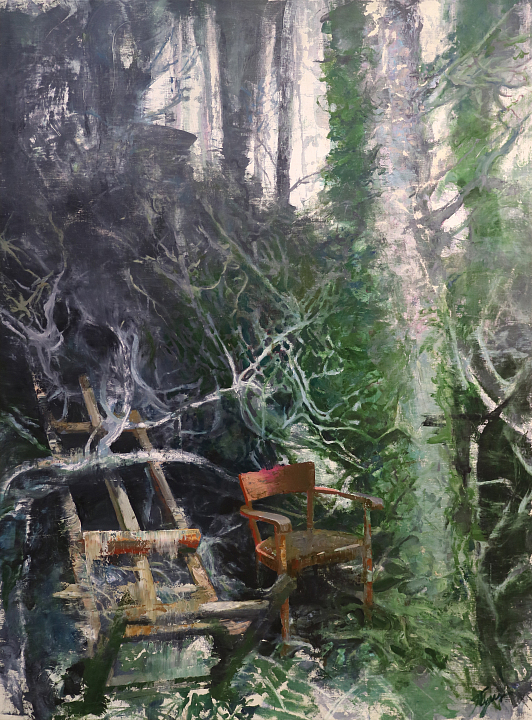 Витайлий Пушницкий, Нестор Энгельке. Смерть Орфея. 2018. Холст, масло.jpg