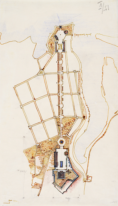 М.Я. Гинзбург. Проект восстановления Севастополя. Генеральный план. 1943 г.